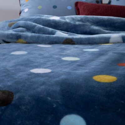 Κουβέρτα Παιδική Dots Blue 160x220 Nef Nef Homeware, 100% ΠΟΛΥΕΣΤΕΡΑΣ - Image 2