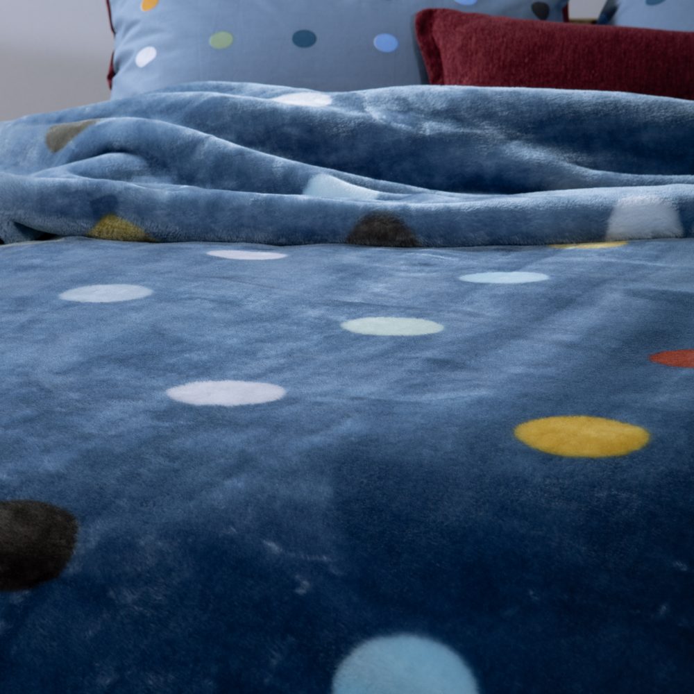 Κουβέρτα Παιδική Dots Blue 160x220 Nef Nef Homeware, 100% ΠΟΛΥΕΣΤΕΡΑΣ - Image 2