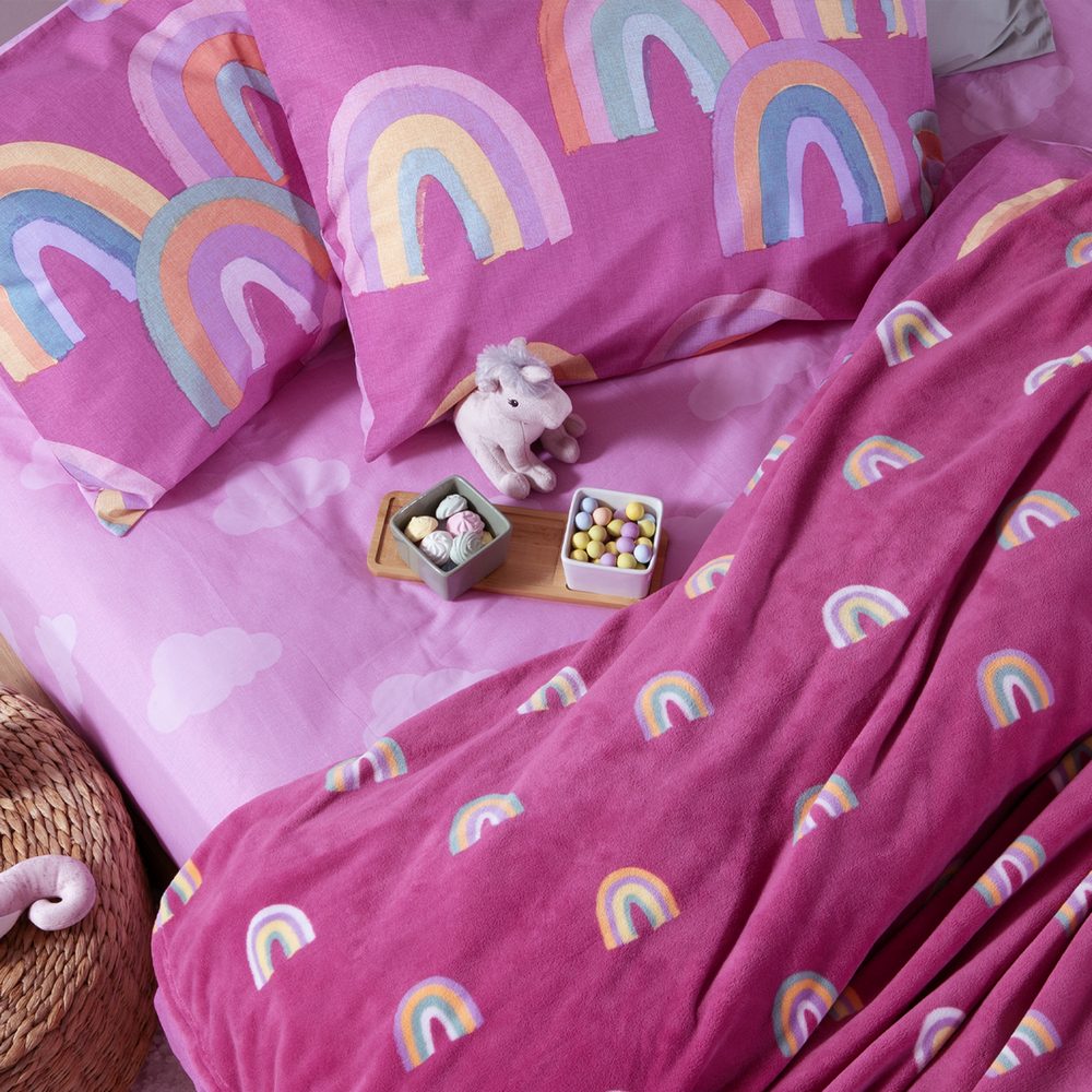Κουβέρτα Παιδική Fleece Rainbow Mood 160x220 Nef Nef Homeware, 100% ΠΟΛΥΕΣΤΕΡΑΣ - Image 2