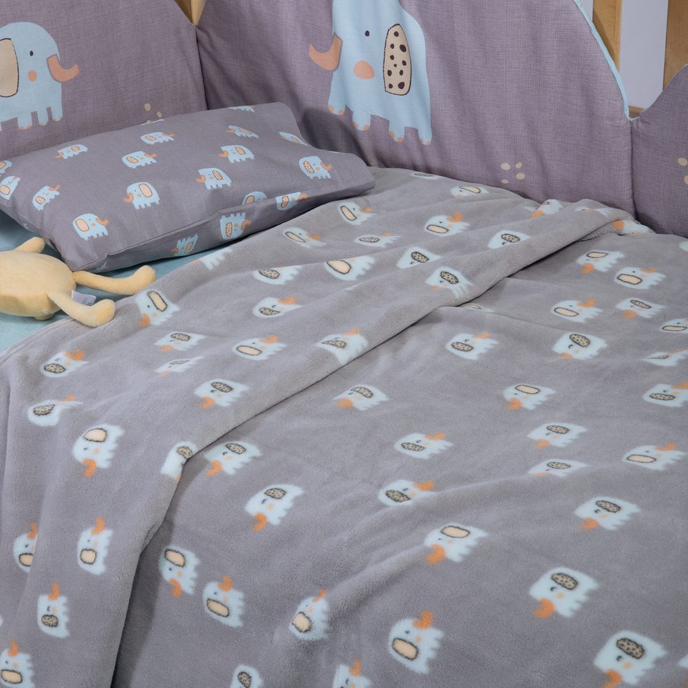 Κουβέρτα Fleece Βρεφική Αγκαλιάς Elephants 26 75x110 Nef Nef Homeware, 100% ΠΟΛΥΕΣΤΕΡΑΣ