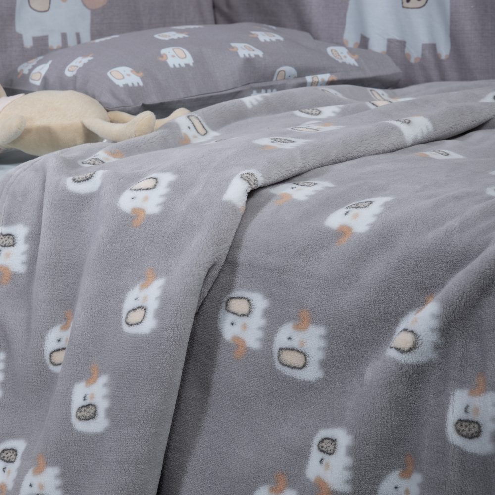 Κουβέρτα Fleece Βρεφική Αγκαλιάς Elephants 26 75x110 Nef Nef Homeware, 100% ΠΟΛΥΕΣΤΕΡΑΣ - Image 2