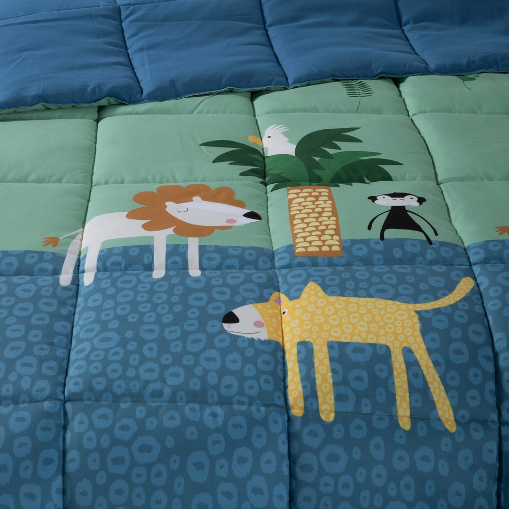 Πάπλωμα Παιδικό Μονό Jungle Mania 160x220  Nef Nef Homeware, ΕΞΩΤΕΡΙΚΑ:100% ΜΙΚΡ.-ΕΣΩΤΕΡΙΚΑ:100% ΠΟΛ. - Image 2