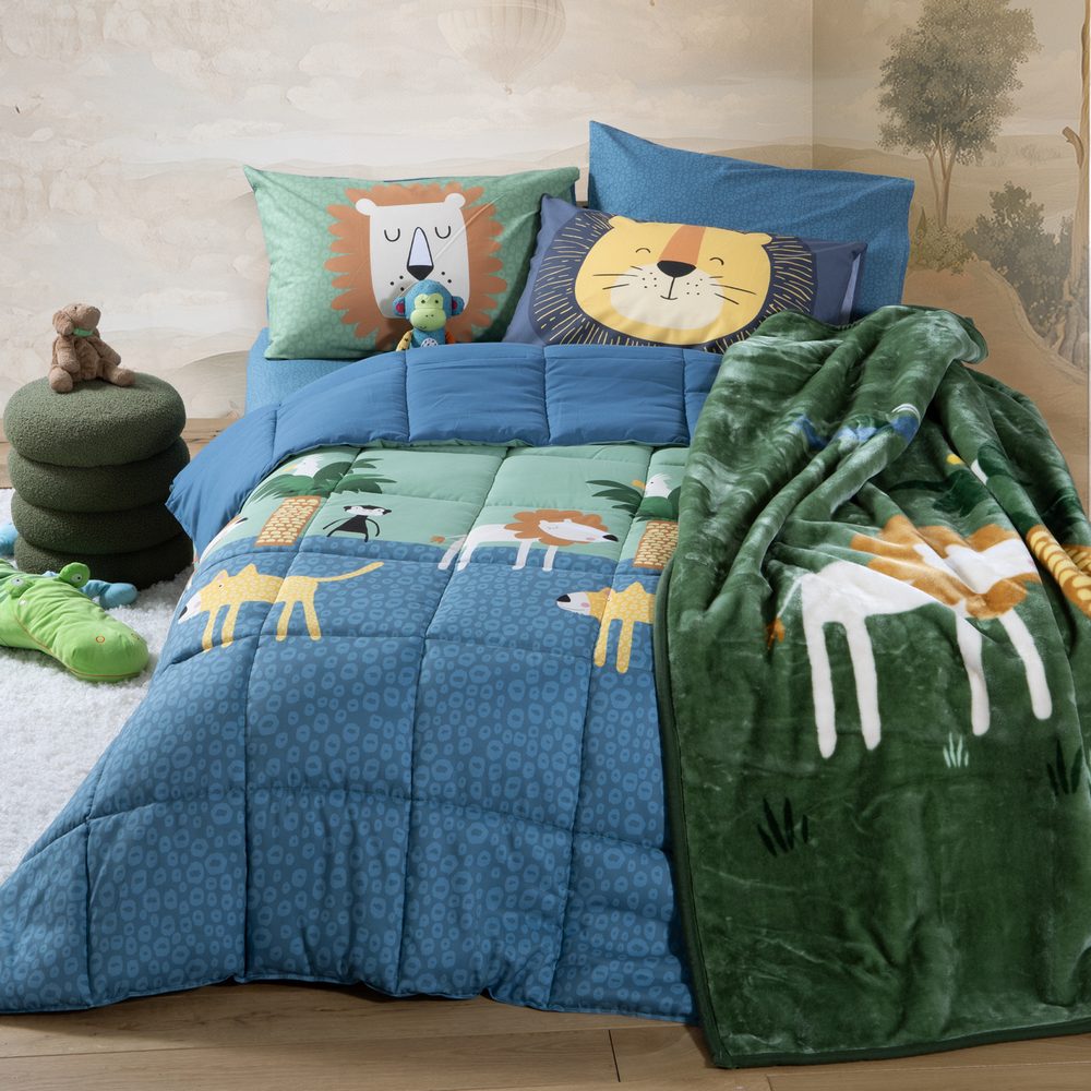 Πάπλωμα Παιδικό Μονό Jungle Mania 160x220  Nef Nef Homeware, ΕΞΩΤΕΡΙΚΑ:100% ΜΙΚΡ.-ΕΣΩΤΕΡΙΚΑ:100% ΠΟΛ. - Image 4