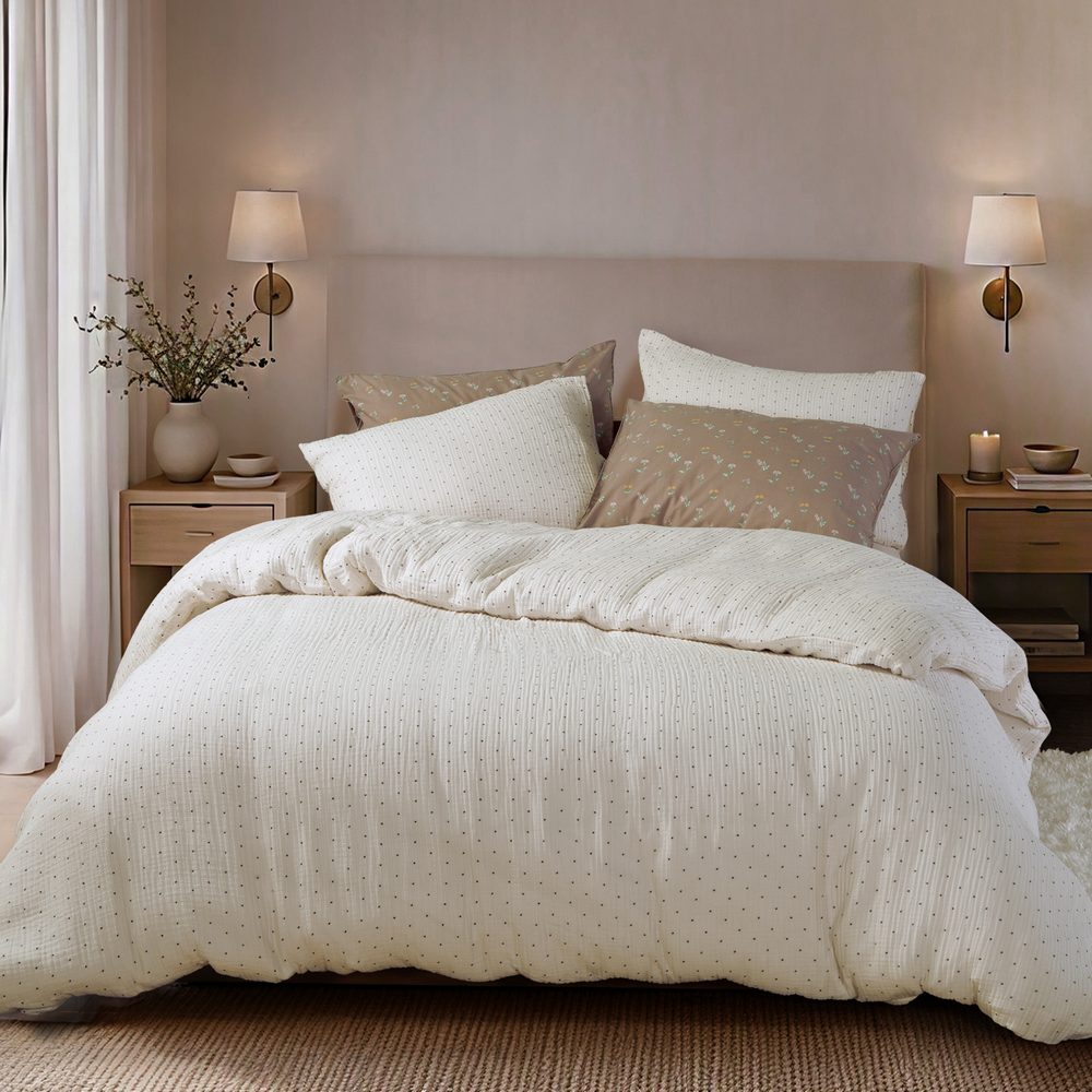 Σετ Παπλωματοθήκη Υπέρδιπλη Dots 240x230 Nef Nef Homeware, 100% ΒΑΜΒΑΚΙ - Image 2