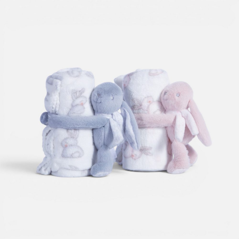 Κουβερτάκι με Κουνελάκι Βρεφικό Αγκαλιάς Fleece Bunny Boo 75x100  Nef Nef Homeware, 100% ΠΟΛΥΕΣΤΕΡΑΣ
