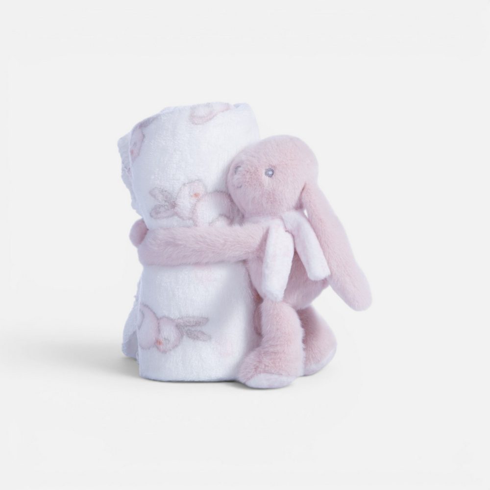Κουβερτάκι με Κουνελάκι Βρεφικό Αγκαλιάς Fleece Bunny Boo 75x100  Nef Nef Homeware, 100% ΠΟΛΥΕΣΤΕΡΑΣ - Image 3