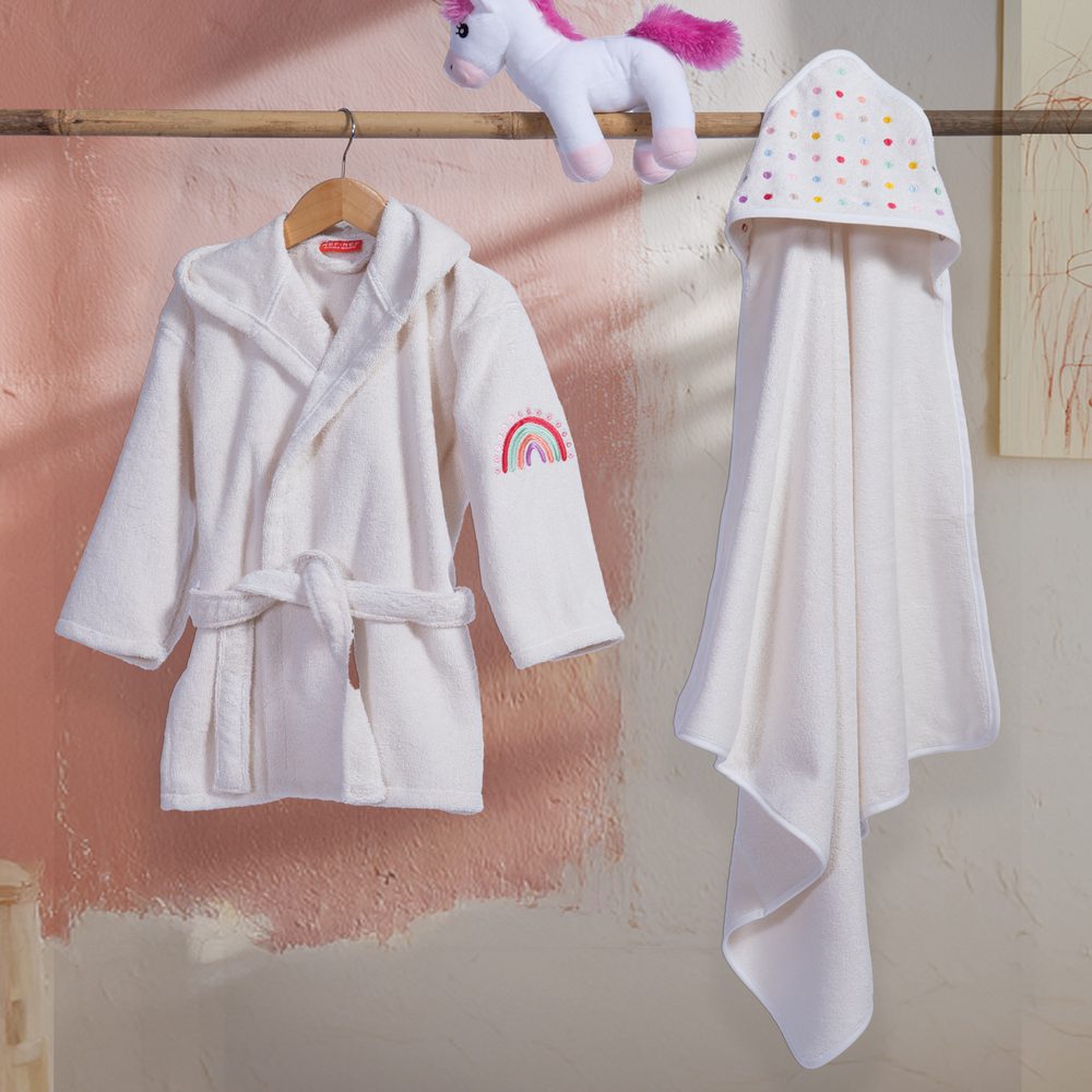 Μπουρνούζι Βρεφικό Dots Nef Nef Homeware, 100% ΒΑΜΒΑΚΙ - Image 4