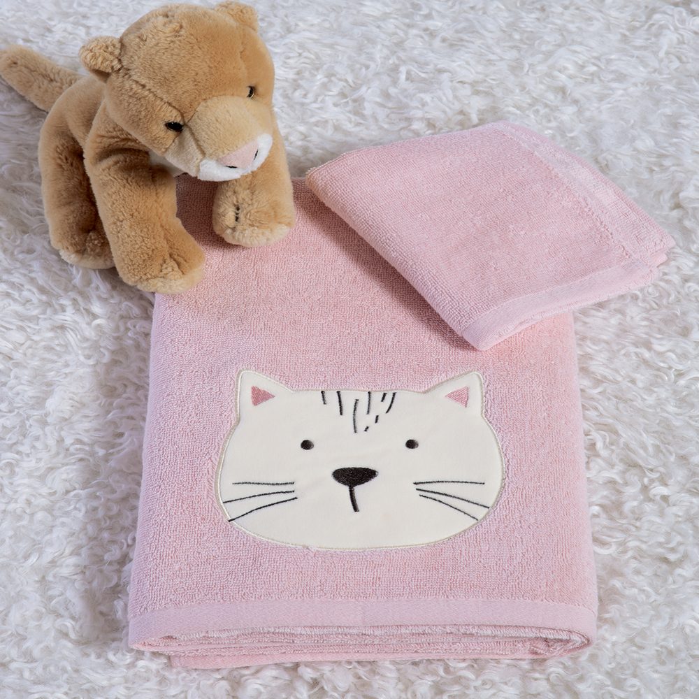 Πετσέτες Βρεφικές Σετ 2τεμ. Cats Are Perfect  Nef Nef Homeware, 100% ΒΑΜΒΑΚΙ