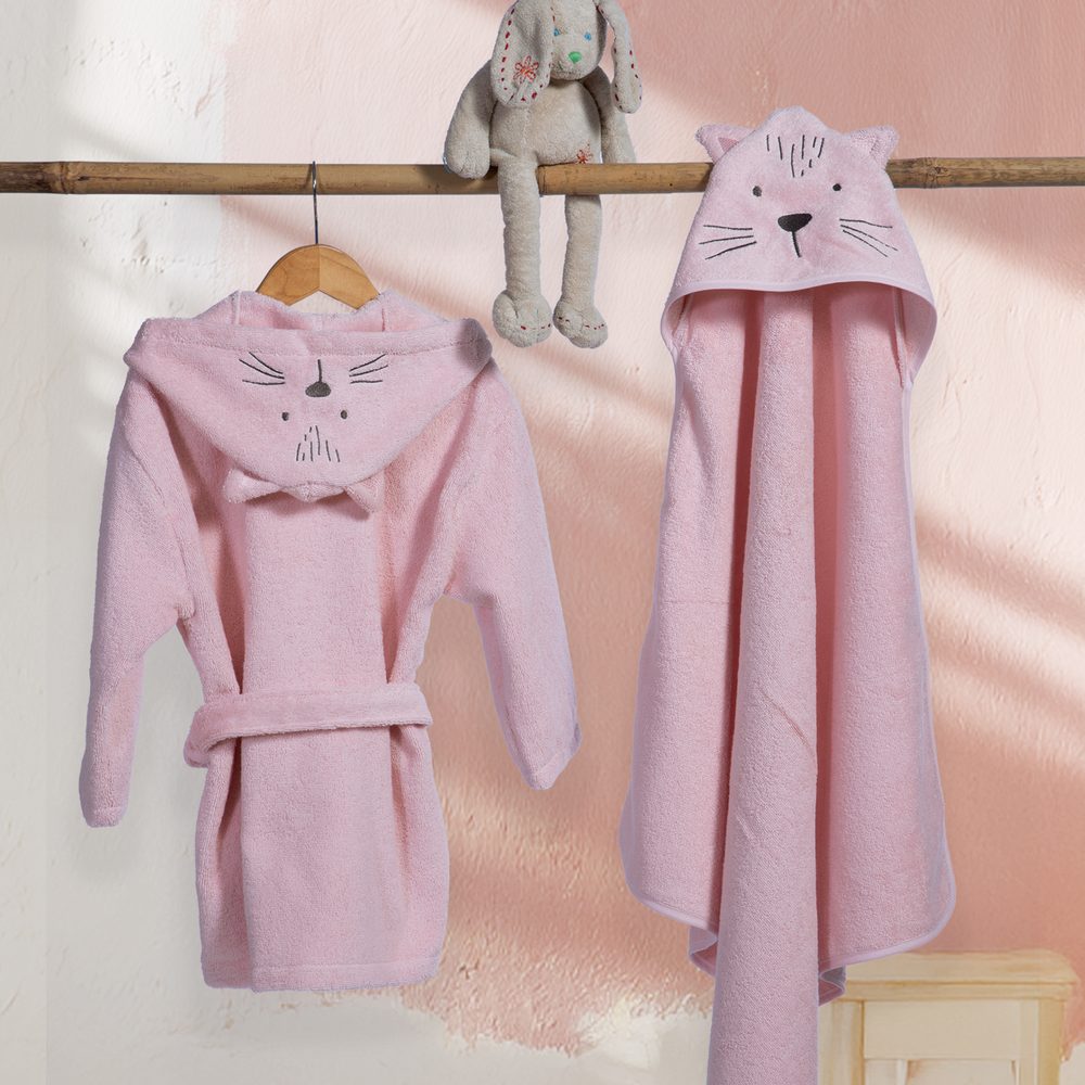 Μπουρνούζι Βρεφικό Cats Are Perfect Nef Nef Homeware, 100% ΒΑΜΒΑΚΙ - Image 2