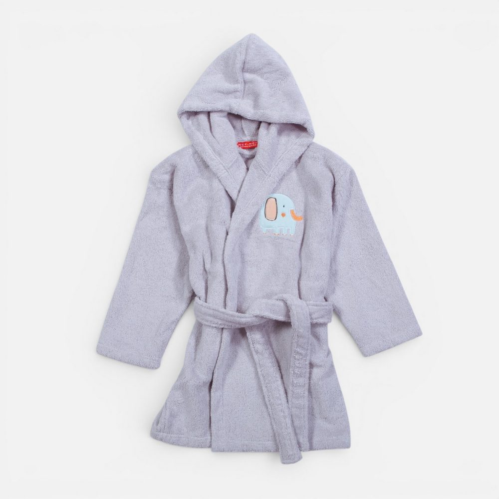 Μπουρνούζι Βρεφικό Elephants Nef Nef Homeware, 100% ΒΑΜΒΑΚΙ