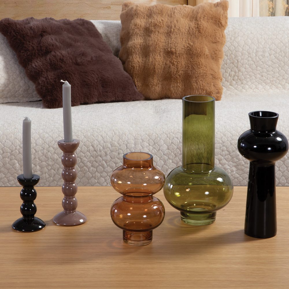 Διακοσμητικό Γυάλινο Βαζάκι Veggera 18x30  Nef Nef Homeware, 100% ΓΥΑΛΙ - Image 2