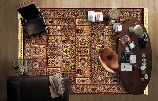 NewPlan ΧΑΛΙ PERSIA 6283 BURGUNDY ΜΕ ΚΡΟΣΣΙ - Image 5