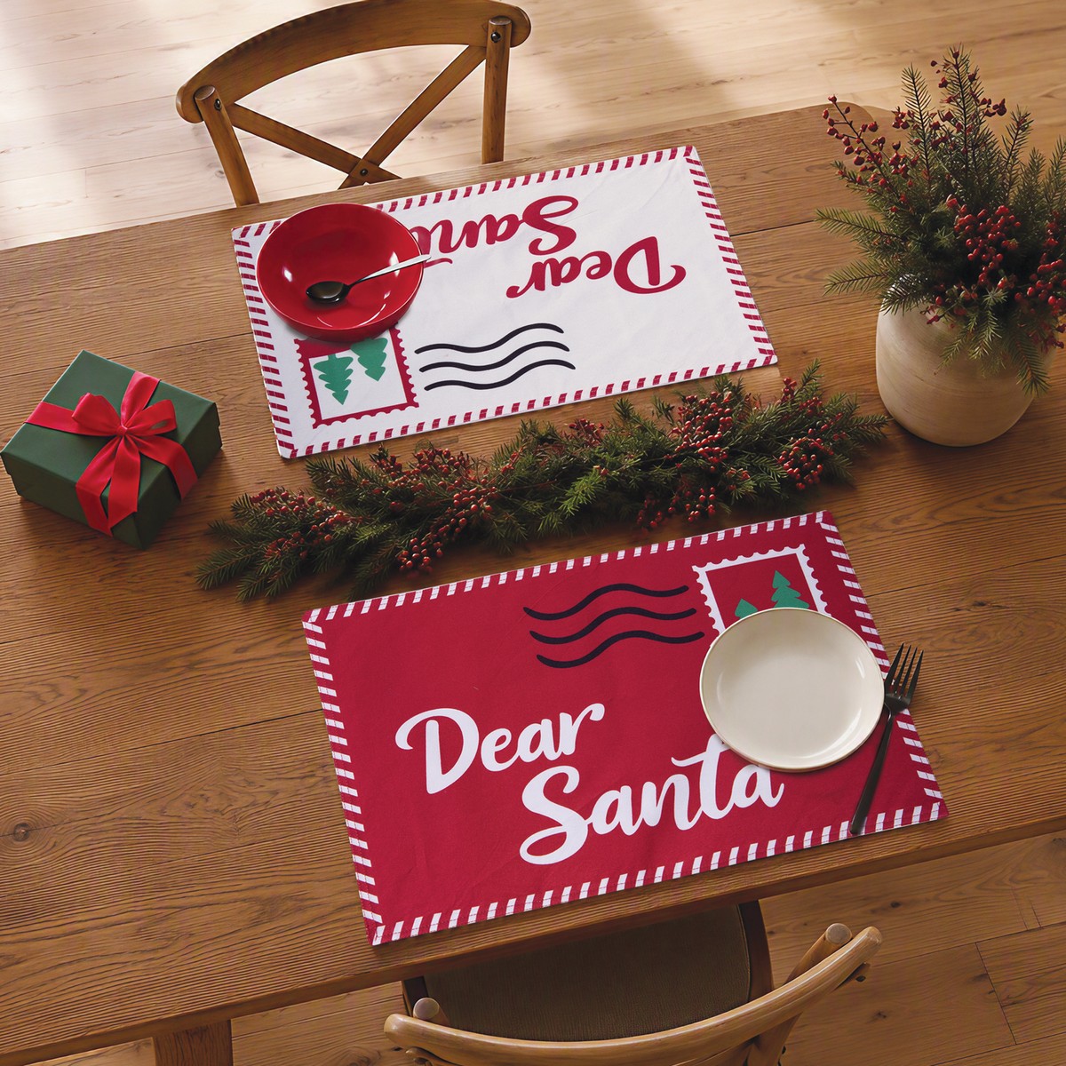 Χριστουγεννιάτικα Σουπλά Letter To Santa 33X48 Nef Nef Homeware, 100% BAMBAKI