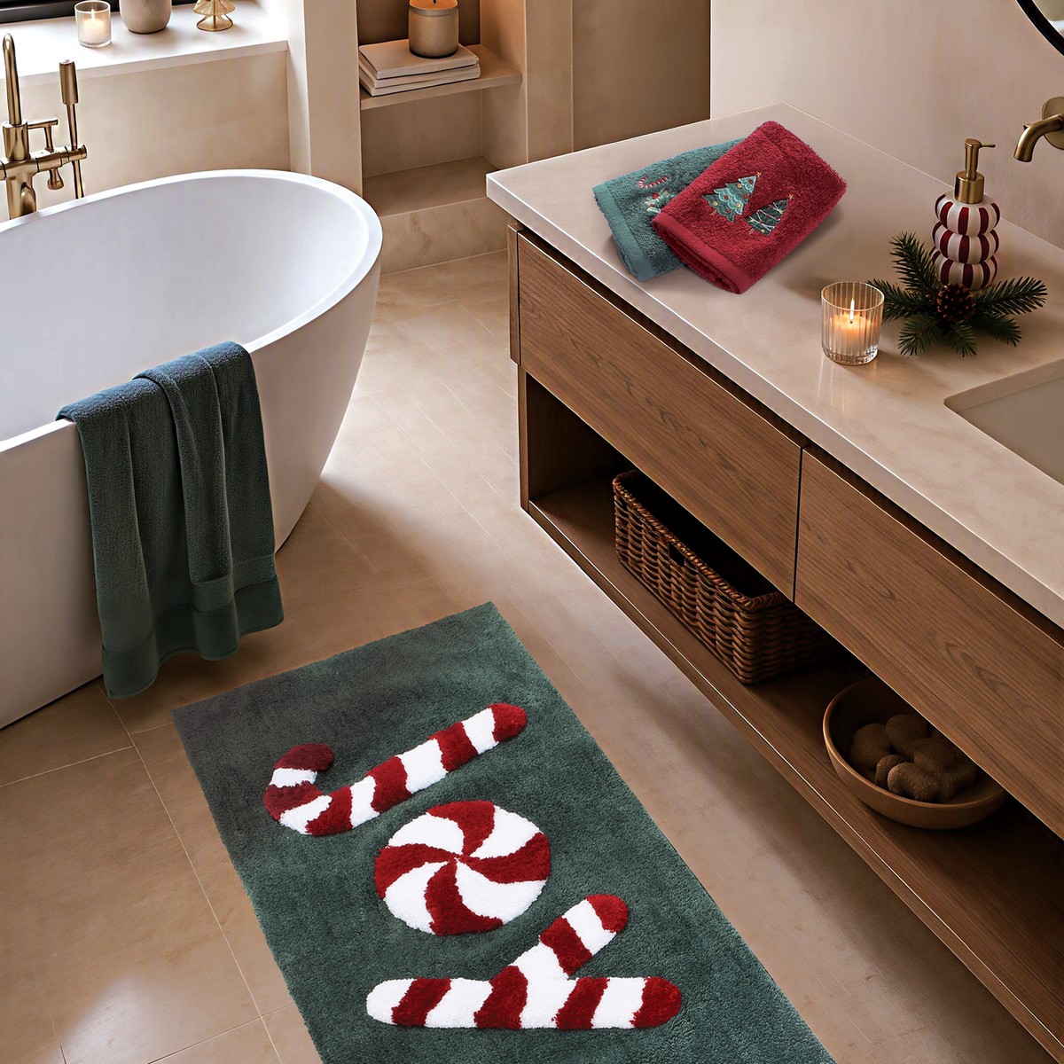 Χριστουγεννιάτικες Πετσέτες Σετ 2τεμ. My Christmas Tree Nef Nef Homeware, 100% BAMBAKI - Image 4