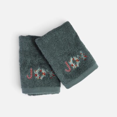 Χριστουγεννιάτικες Πετσέτες Σετ 2τεμ. Joyfull Nef Nef Homeware, 100% BAMBAKI