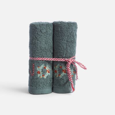 Χριστουγεννιάτικες Πετσέτες Σετ 2τεμ. Joyfull Nef Nef Homeware, 100% BAMBAKI - Image 2