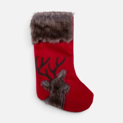 Χριστουγεννιάτικη Κάλτσα Reindeer 16X43 Nef Nef Homeware, 100% ΠΟΛΥΕΣΤΕΡΑΣ - Image 4