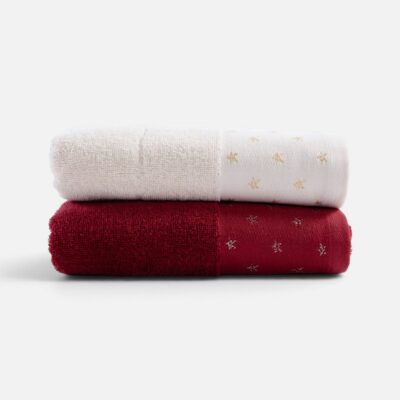 Χριστουγεννιάτικες Πετσέτες Σετ 2τεμ. Celebrate Nef Nef Homeware, 100% BAMBAKI