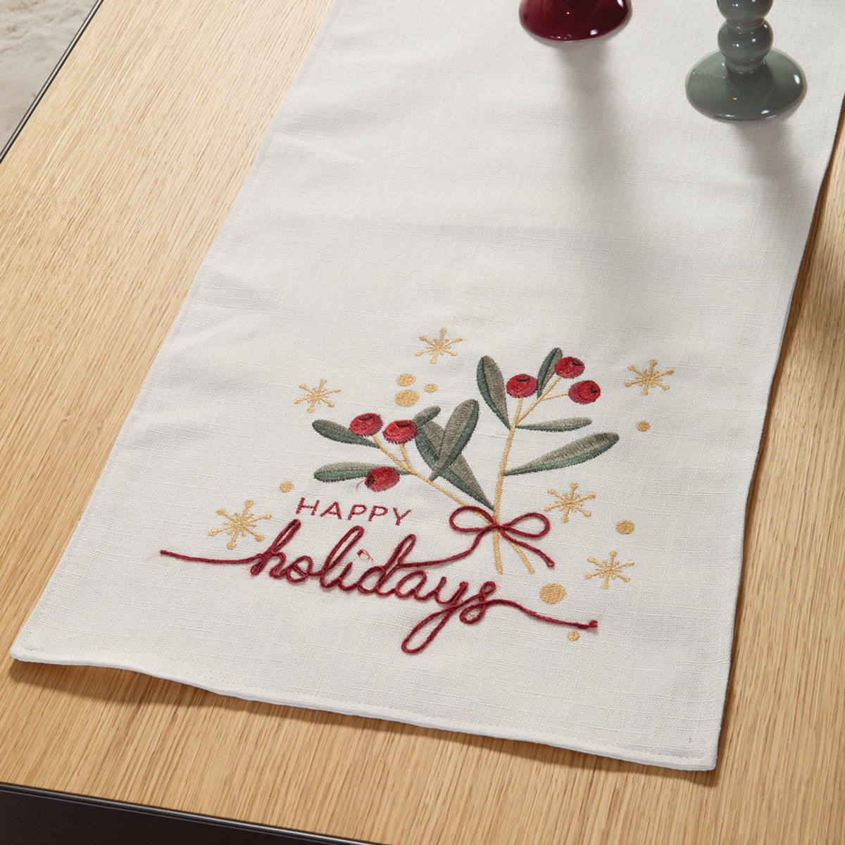 Χριστουγεννιάτικη Τραβέρσα Happy Holidays 40x140 Nef Nef Homeware, 100% ΠΟΛΥΕΣΤΕΡΑΣ - Image 2