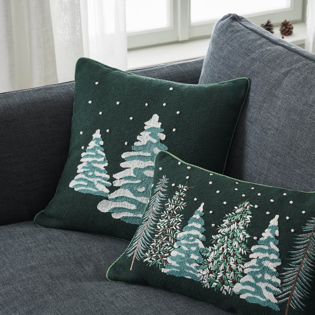 Μαξιλαροθήκη 43x43cm GOFIS HOME Xmas 301 - Image 3