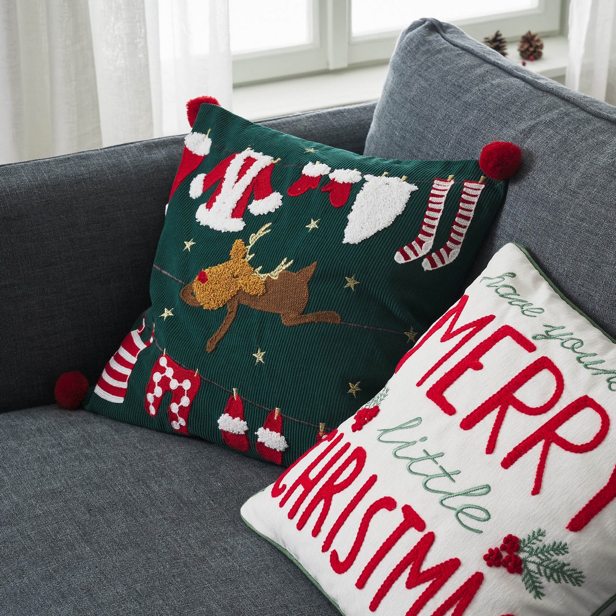 Μαξιλαροθήκη 43x43cm GOFIS HOME Xmas 385 - Image 3