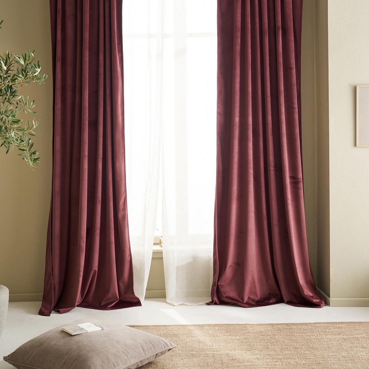 Κουρτίνα με σιρίτι 140x280cm GOFIS HOME Winter Cherry 711/02
