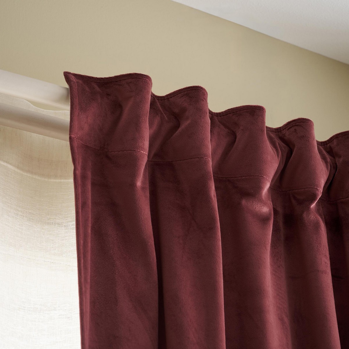 Κουρτίνα με σιρίτι 140x280cm GOFIS HOME Winter Cherry 711/02 - Image 2