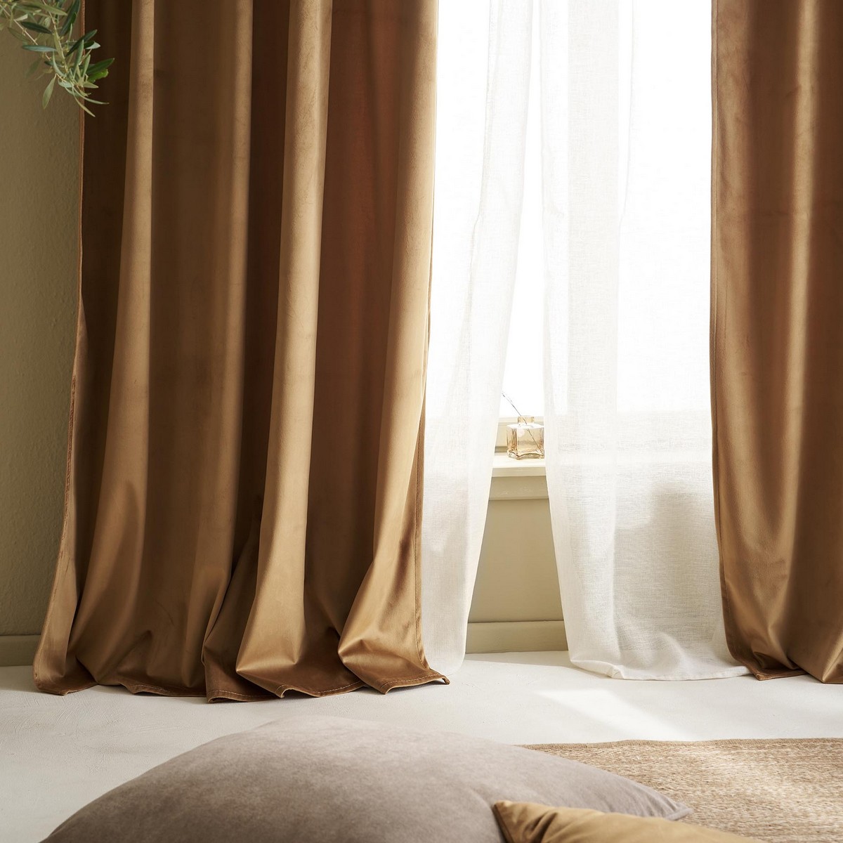 Κουρτίνα με σιρίτι 140x280cm GOFIS HOME Winter Gold Brown 711/03 - Image 4