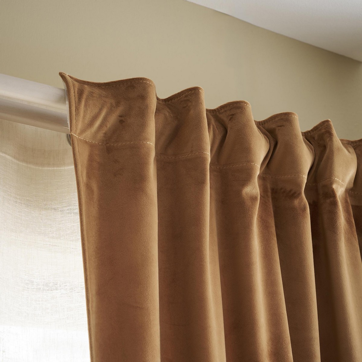 Κουρτίνα με σιρίτι 140x280cm GOFIS HOME Winter Gold Brown 711/03 - Image 5