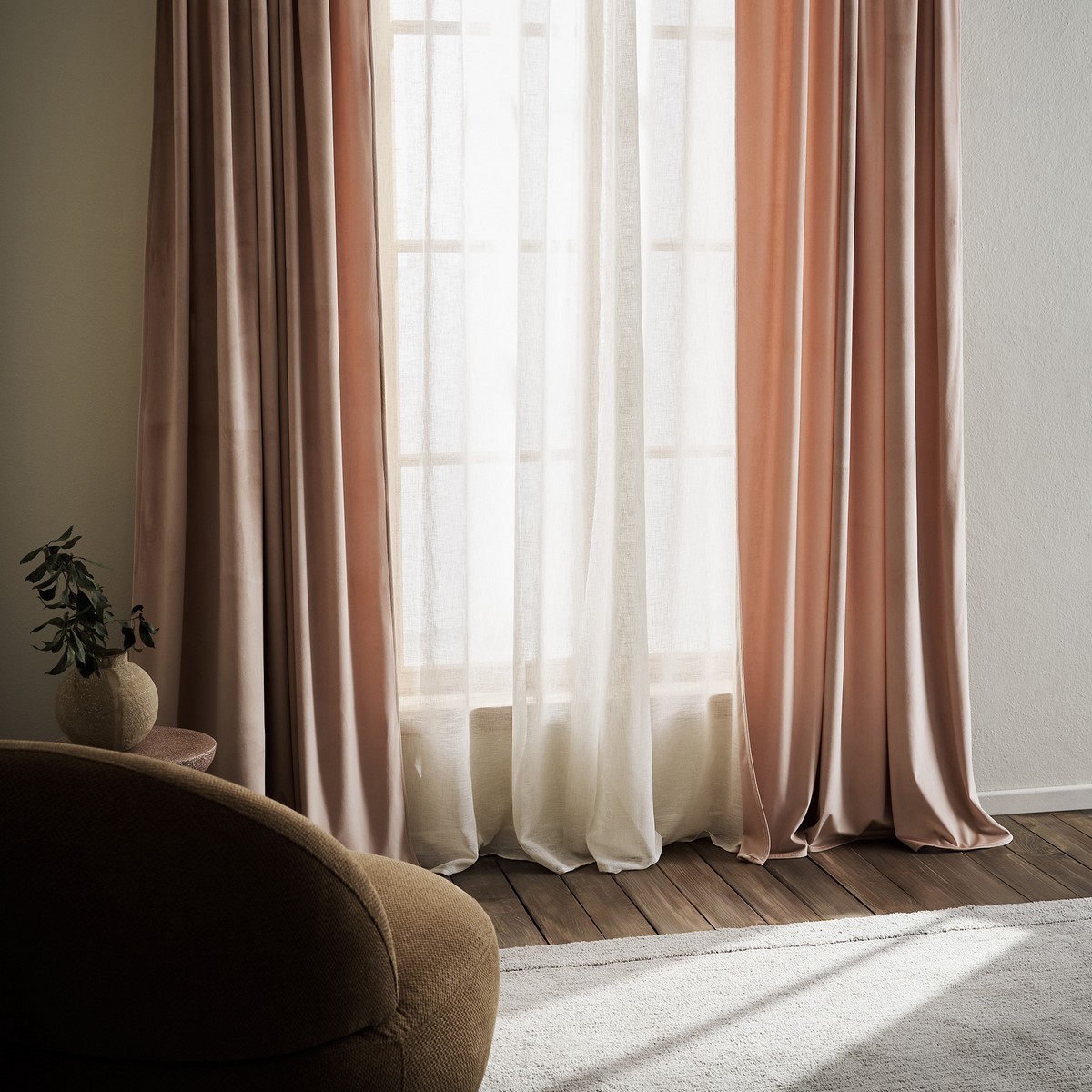 Κουρτίνα με σιρίτι 140x280cm GOFIS HOME Winter Salmon Dawn 711/17 - Image 2