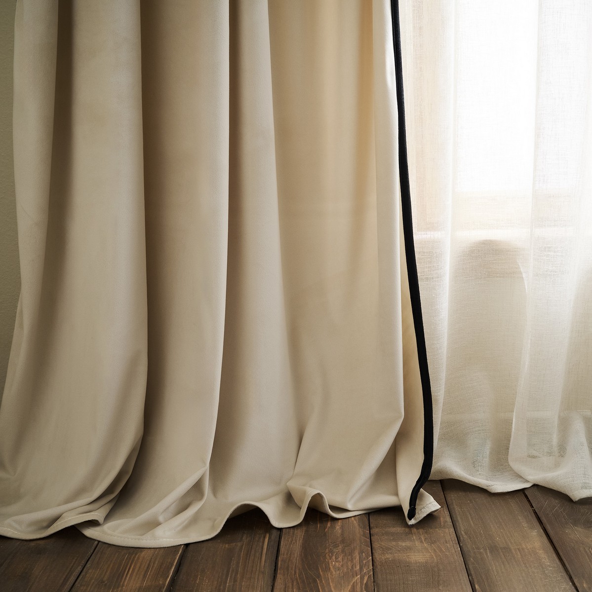 Κουρτίνα με σιρίτι 140x280cm GOFIS HOME Eloise Ecru with Black stroke 712/05 - Image 2