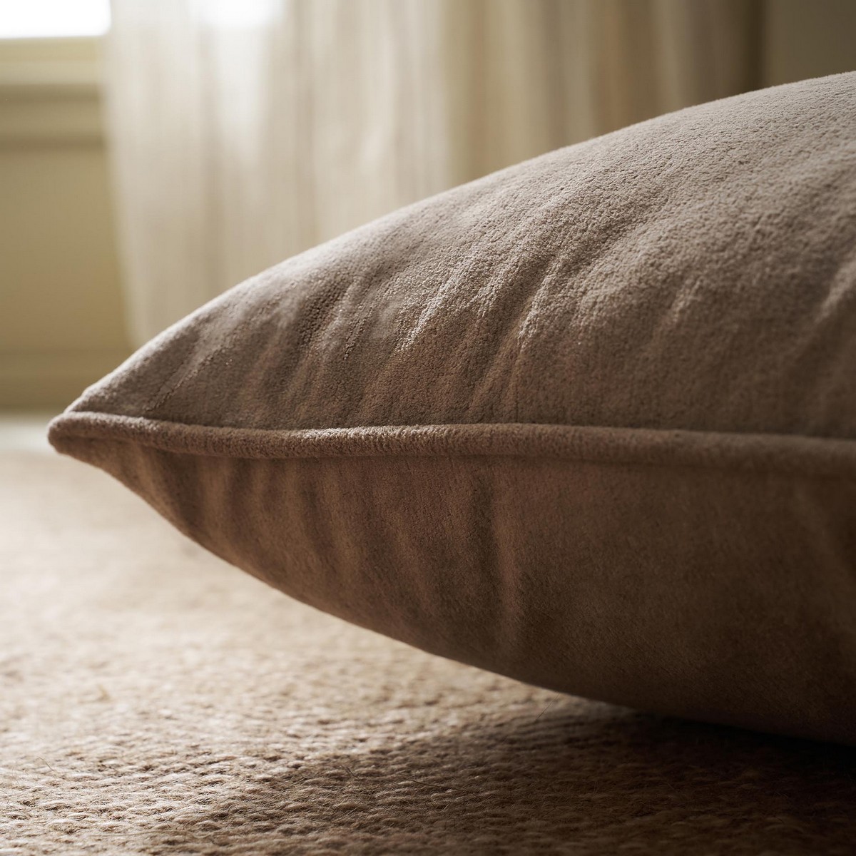 Μαξιλαροθήκη 65x65cm GOFIS HOME Nadinia Sesame Brown 137/13 - Image 2