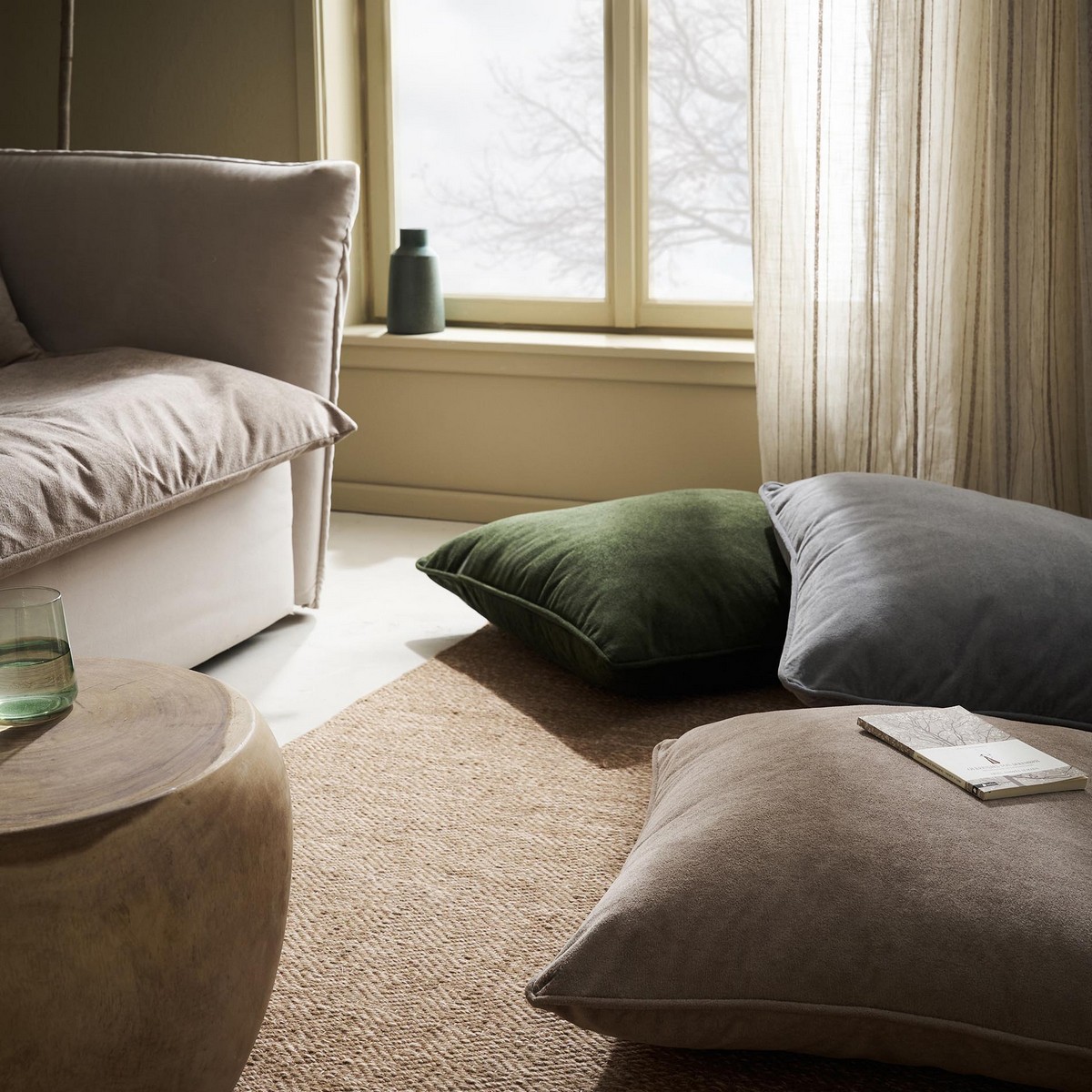 Μαξιλαροθήκη 65x65cm GOFIS HOME Nadinia Sesame Brown 137/13 - Image 4