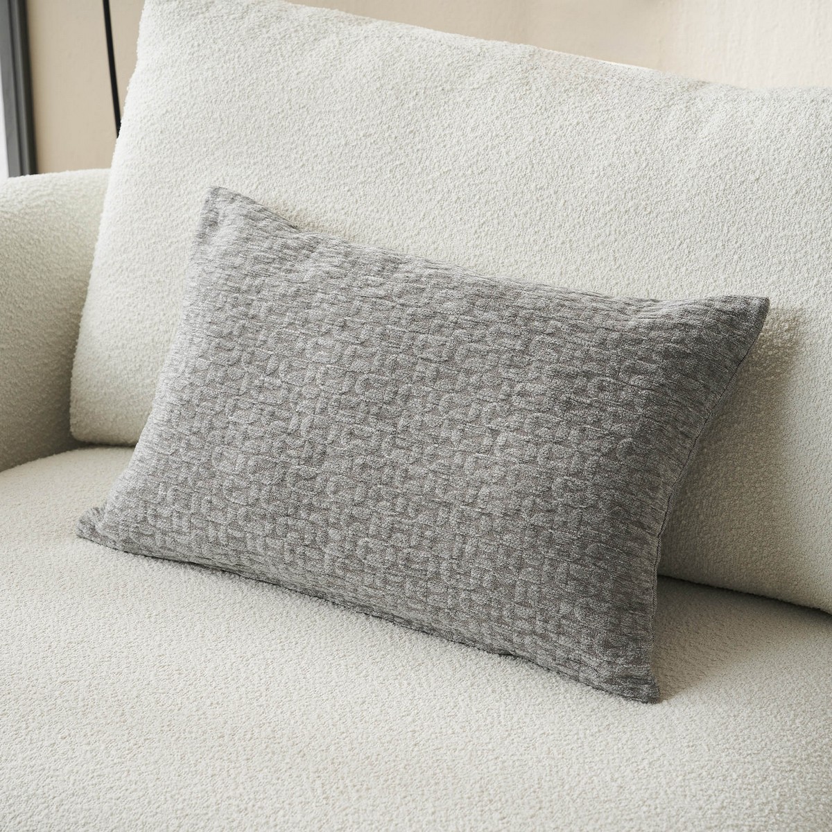 Μαξιλαροθήκη 40x60cm GOFIS HOME Ondine Silver Grey 184/15