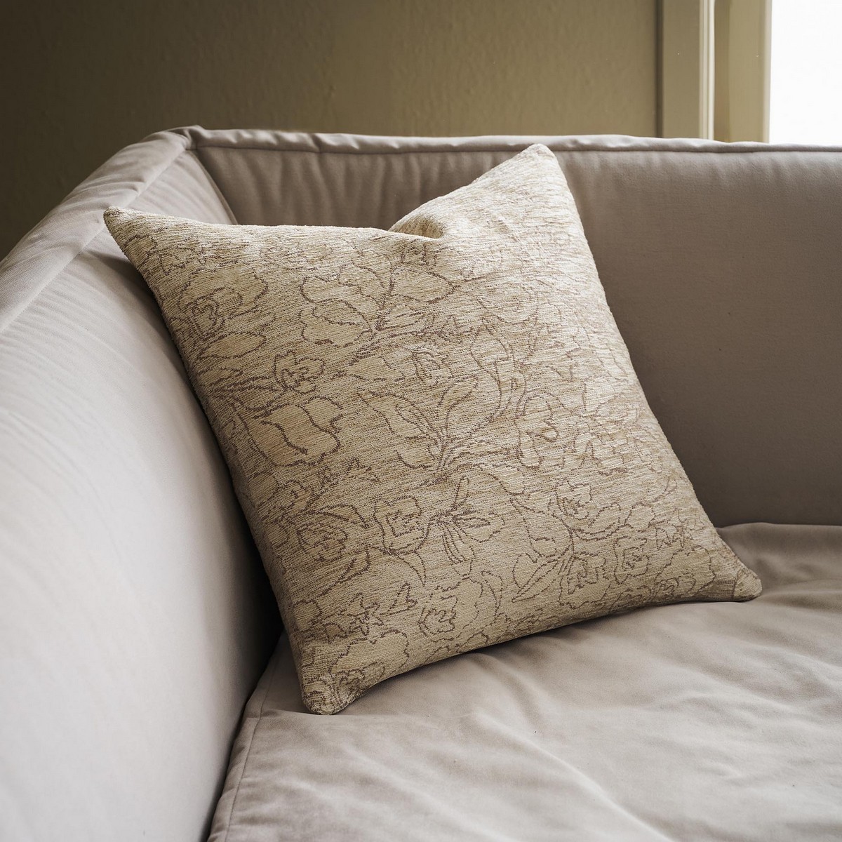 Μαξιλαροθήκη 50x50cm GOFIS HOME Aradia Beige 430/05