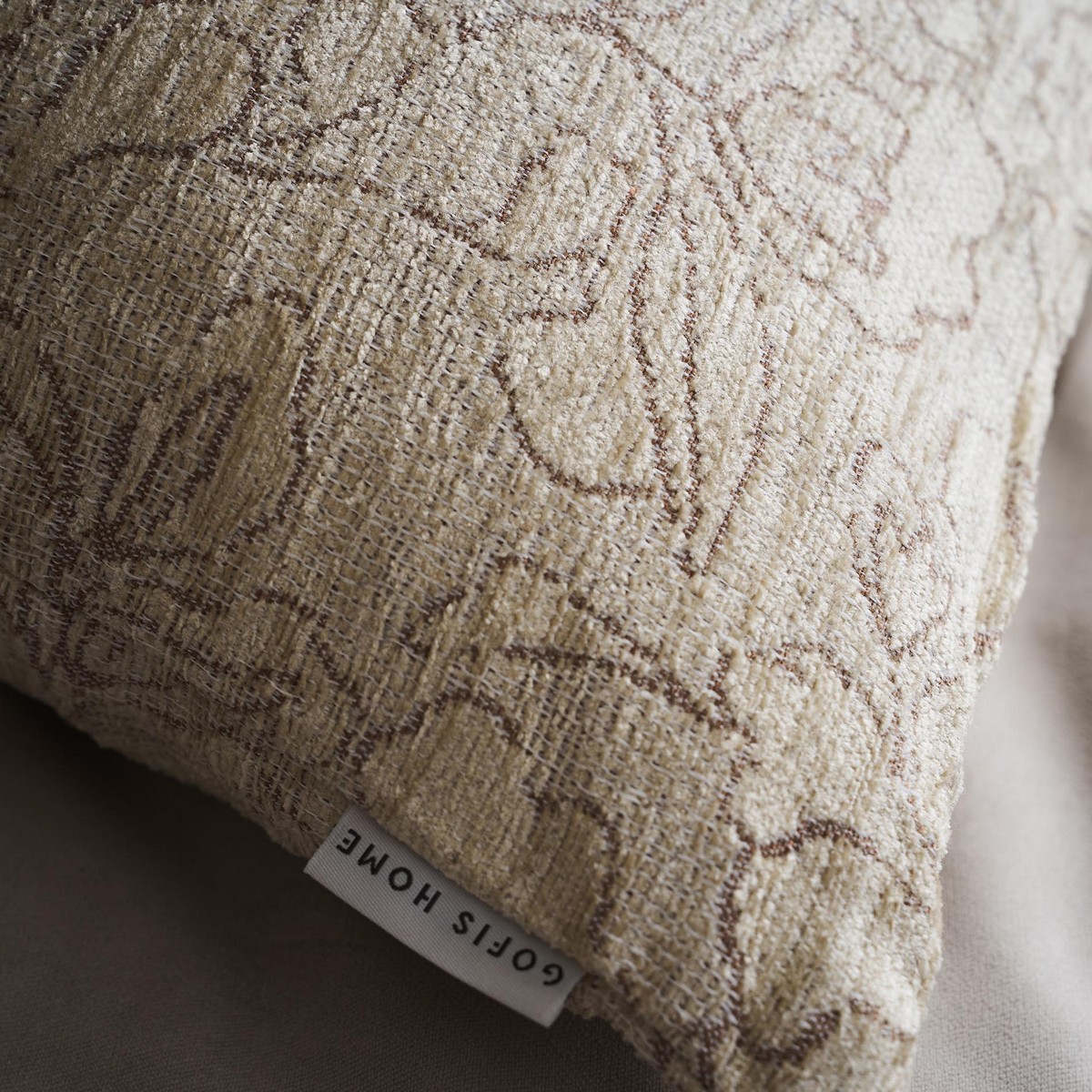 Μαξιλαροθήκη 50x50cm GOFIS HOME Aradia Beige 430/05 - Image 2