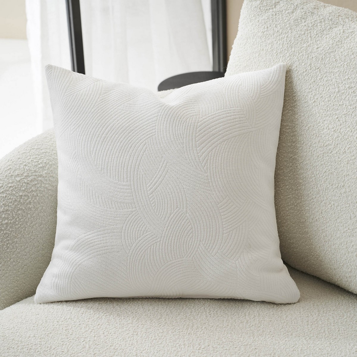 Μαξιλαροθήκη 50x50cm GOFIS HOME Nimbus Poral White 447/26