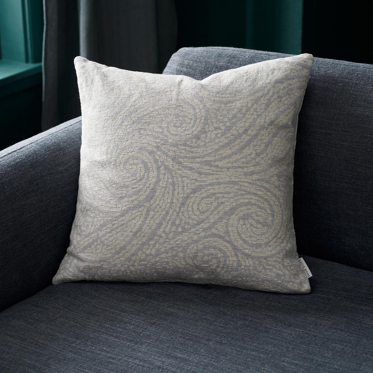Μαξιλαροθήκη 50x50cm GOFIS HOME Rune Silver Grey 448/15