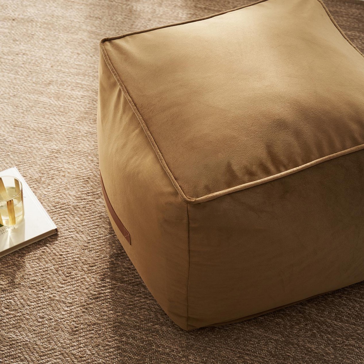 πουφ 40x50x50cm GOFIS HOME Winter Gold Brown 711/03