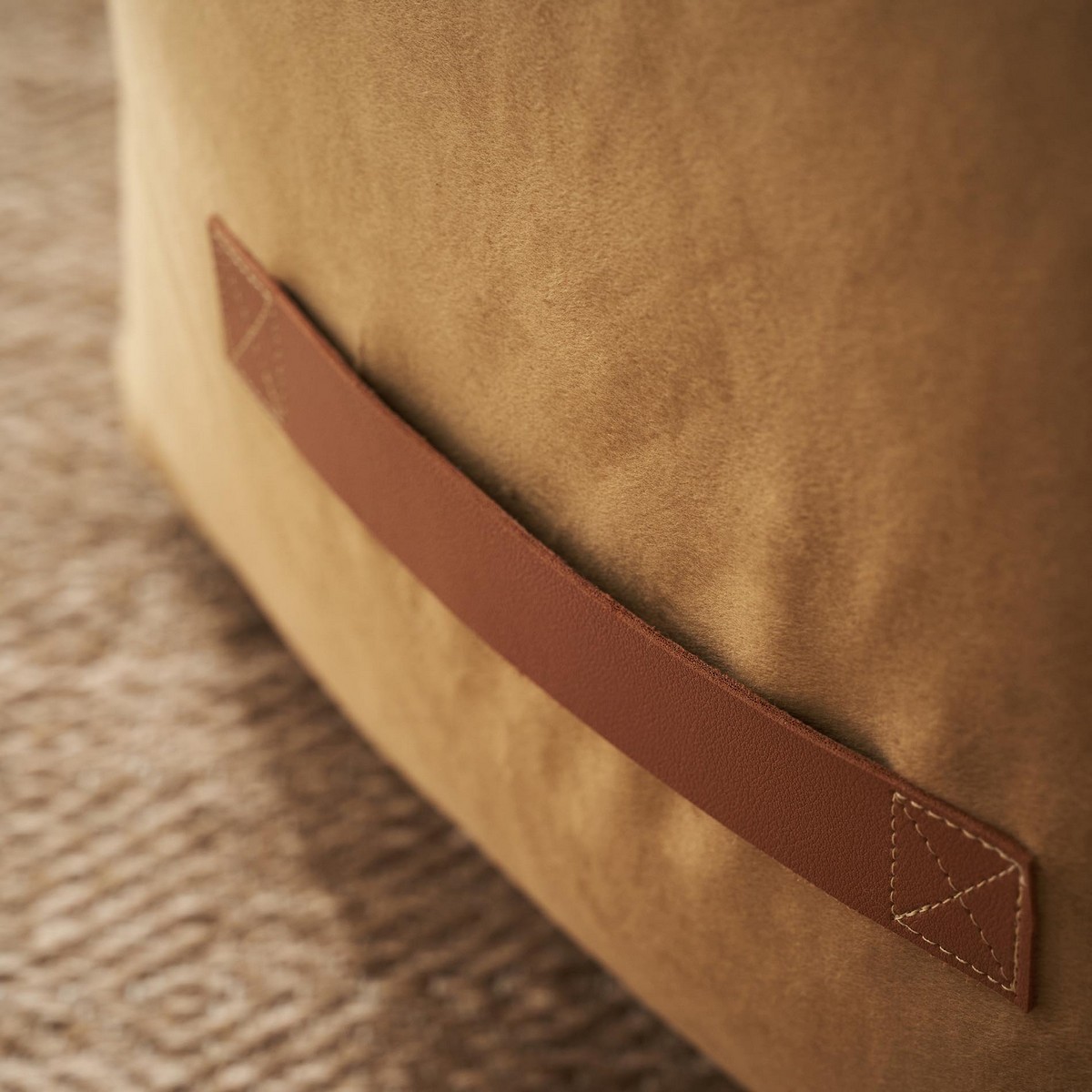 πουφ 40x50x50cm GOFIS HOME Winter Gold Brown 711/03 - Image 2