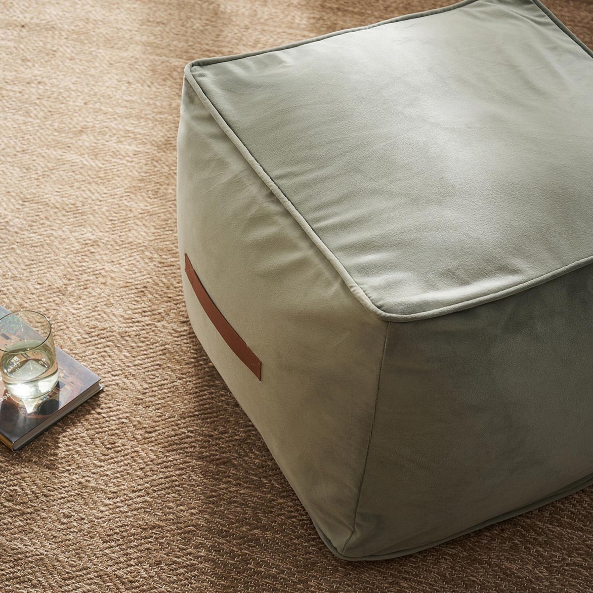 πουφ 40x50x50cm GOFIS HOME Winter Shadow Green 711/07