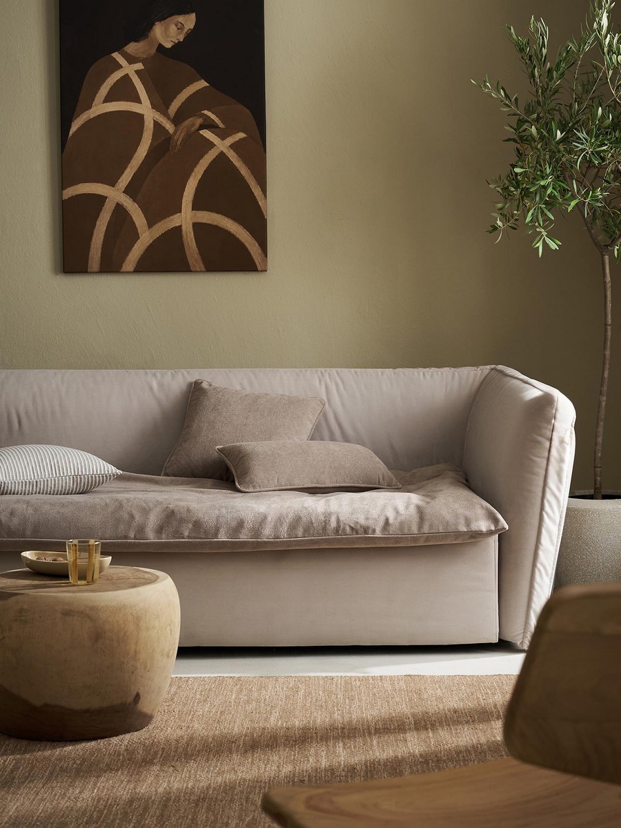 Sofa Topper 80x200cm GOFIS HOME Nadinia Sesame Brown 137 - Image 3