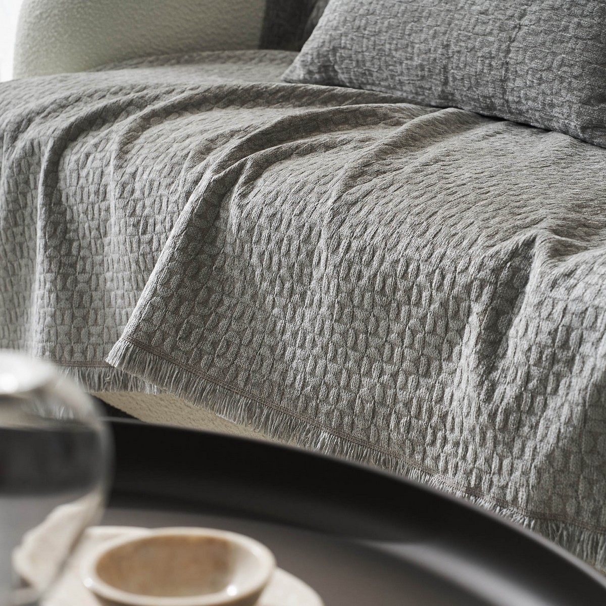 Ριχτάρι Πολυθρόνας 180x175cm GOFIS HOME Ondine Silver Grey 184/15 - Image 2