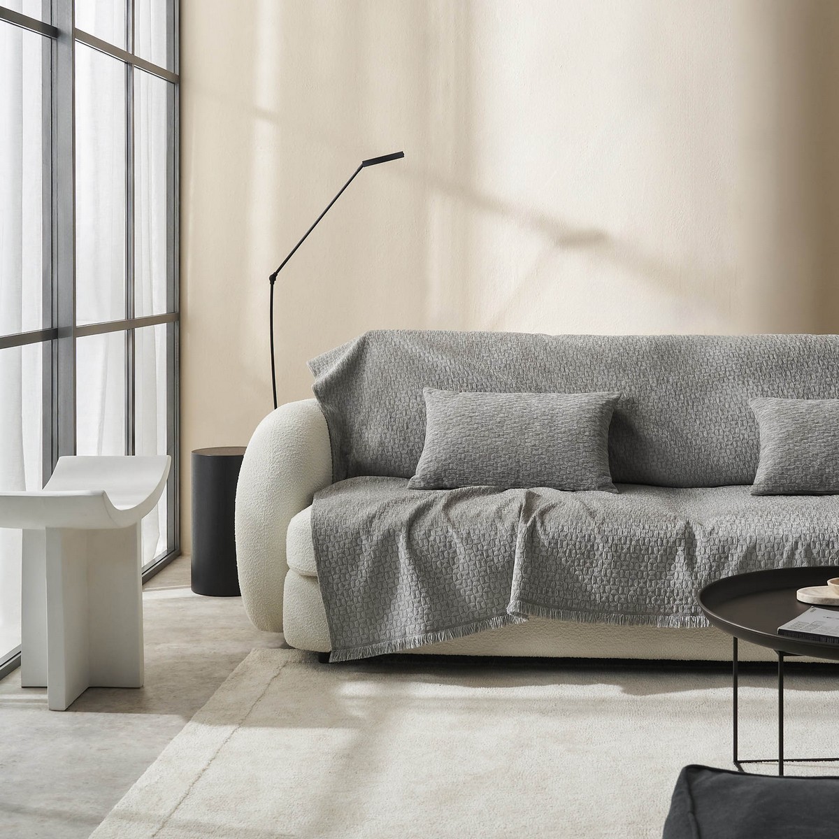 Ριχτάρι Πολυθρόνας 180x175cm GOFIS HOME Ondine Silver Grey 184/15 - Image 6