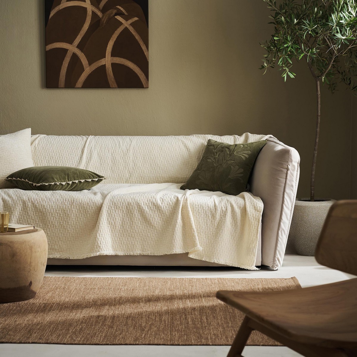 Ριχτάρι Τριθέσιου 180x300cm GOFIS HOME  Ecru 184/05