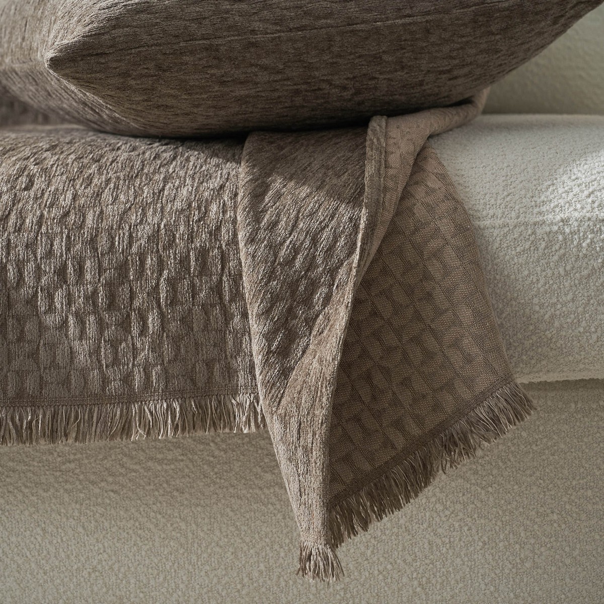 Ριχτάρι Τετραθέσιου 180x350cm GOFIS HOME Ondine Fern Brown 184/13 - Image 4
