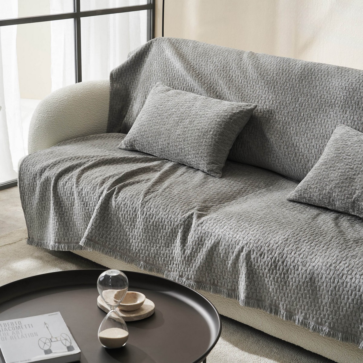 Ριχτάρι Τετραθέσιου 180x350cm GOFIS HOME Ondine Silver Grey 184/15 - Image 3