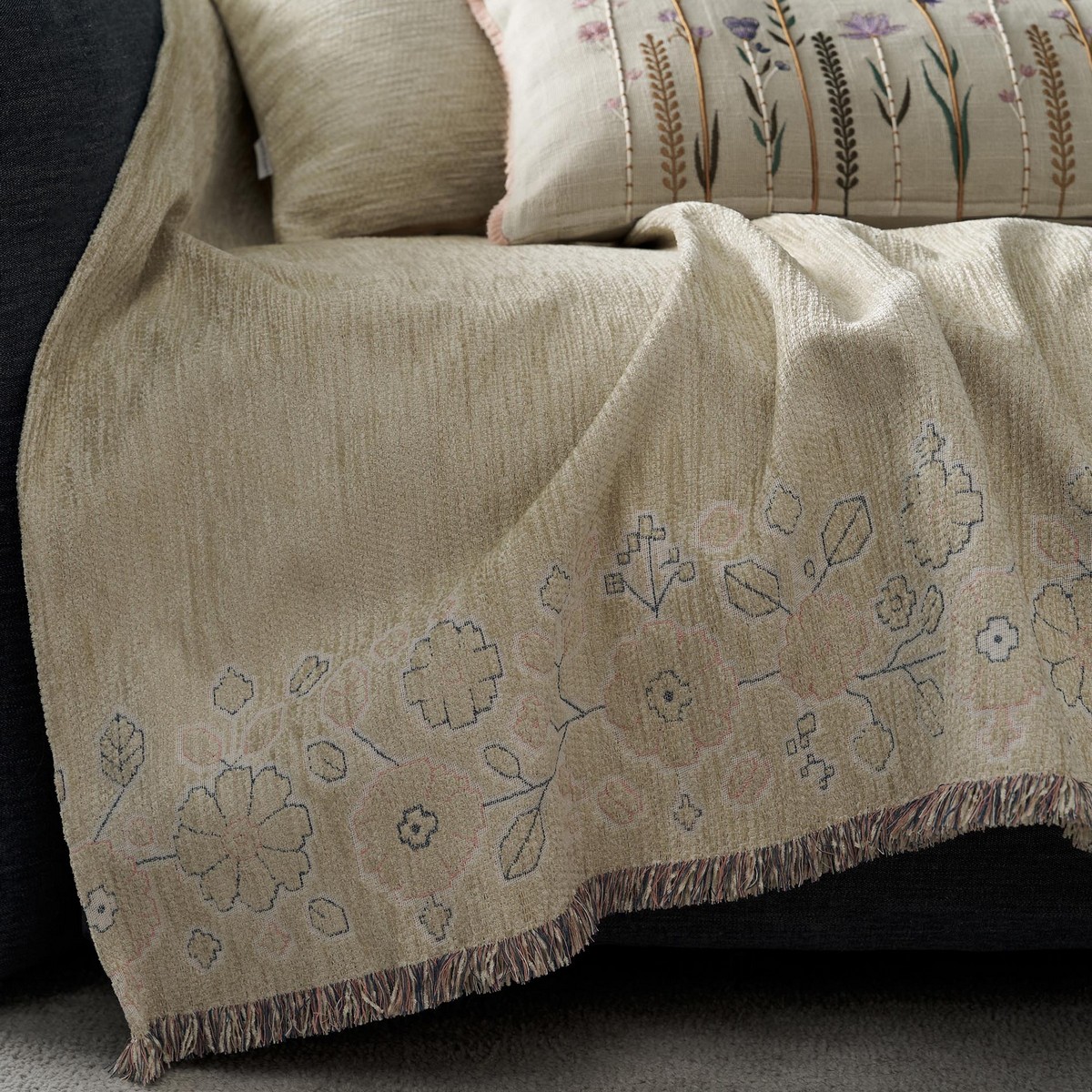 Ριχτάρι Πολυθρόνας 180x180cm GOFIS HOME Neith Ivory 395/05 - Image 3