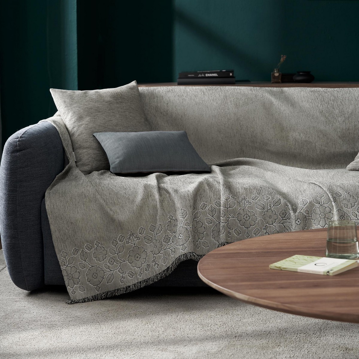 Ριχτάρι Τριθέσιου 180x310cm GOFIS HOME Neith Black stroke 395/14