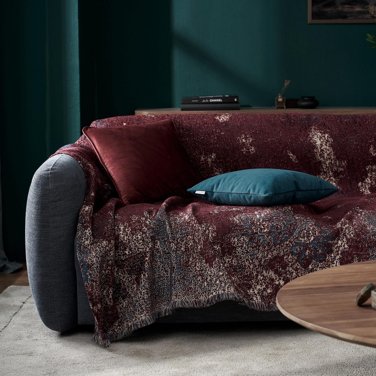 Ριχτάρι Τριθέσιου 180x310cm GOFIS HOME Laverna Cherry 425/02